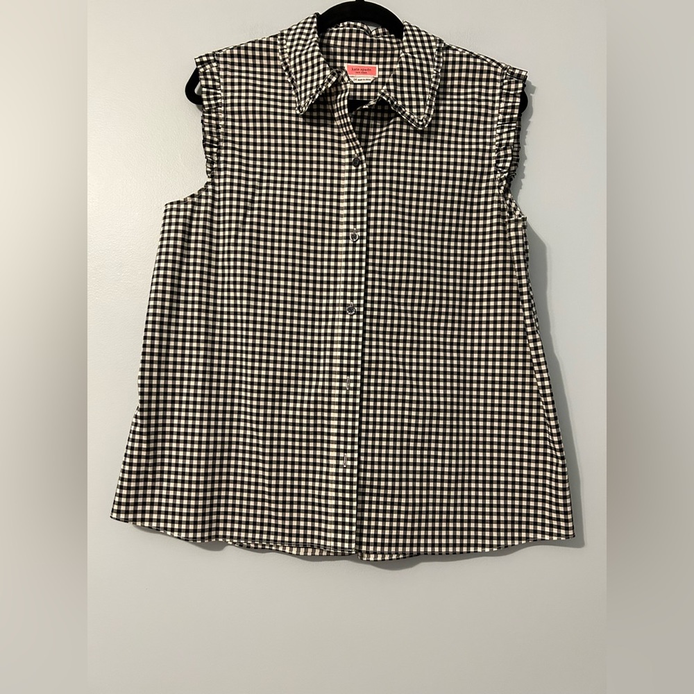 Kate Spade  gingham  black and white top in size 14. Washed but not worn.